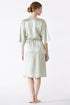 Nk Imode Sierra 3/4 Sleeve Front Tie Silk Robe
